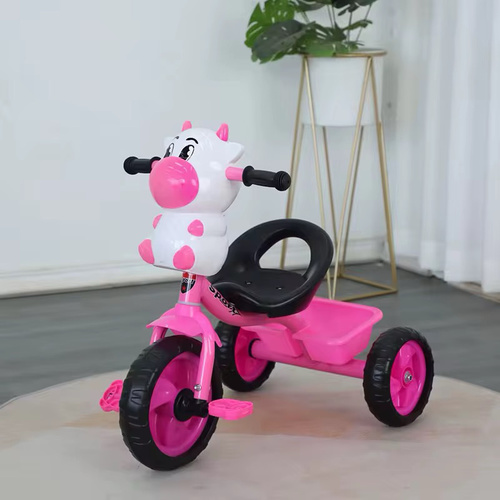 TRICYCLE/JH-377 - COW TRICYCLE

WITH MUSIC AND LIGHT

FOR 2+ AGES