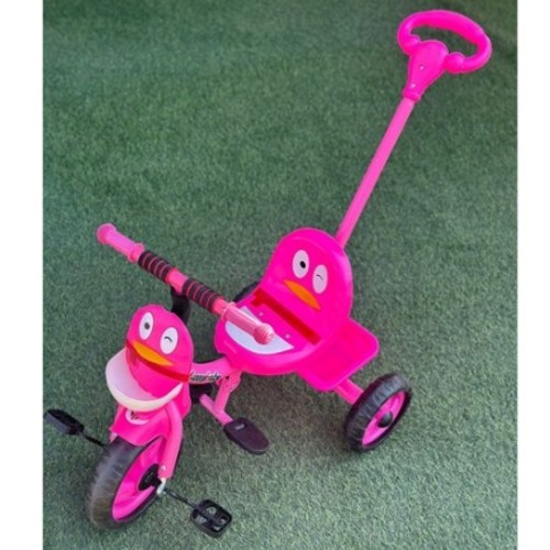 TRICYCLE/JH-577 - DUCK WITH PUSHBAR

FOR 2+ AGES