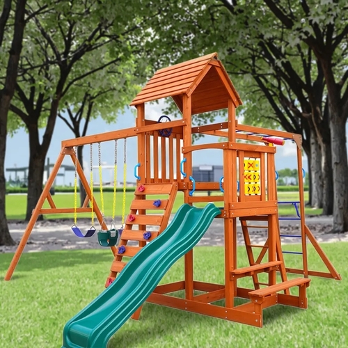 CASTLE EXPLORER PLAYSET-RC02MB - Castle Explorer playset with Monkey bar size: 466*487*307cm
