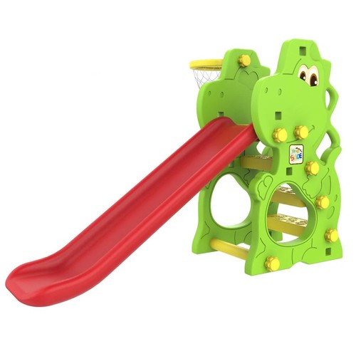 DINO SLIDE/CHD-170 (TB-200) - *FUNNY SLIDE *ADJUSTING THE HEIGHT OF SLIDE POSITION BY 3 STEPS *BASKETBALL *SWING SIZE: 160(L) x 845(W) x 107(H) cm