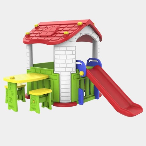 KIDS PLAYHOUSE/CHD-805R - You can install at your desired place, and it has a separable slide. It has a desk and 2 chairs to play various games with. Size/Weight 1650 X 1930 X 1190 (mm) / 22.2kg