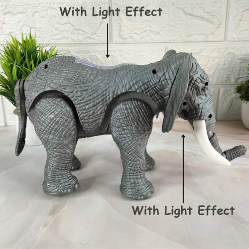 ELEPHANT-VS1499 - Electric Walking Elephant with Sounds | Light and Sound Animal Walking Animal with Battery Operated for You Kids (Elephant Big) (Multicolour)
 For 3+ Ages