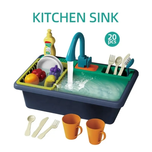 MINI KITCHENWARE-VS2074 - WASH DISHES SET FOR 3+ AGES