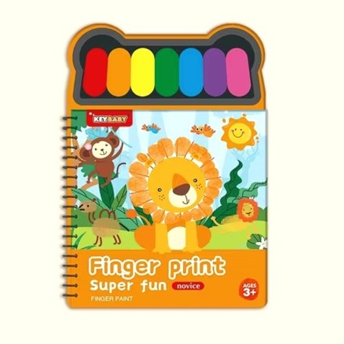FINGER PAINT BOOK-HK24567 - COLORING BOOK WITH PALETTE WATER PAINT KIDS EDUCATIONAL TOYS