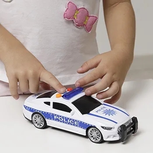 POLICE CAR-Vs2375 - F/P POLICE CAR WHITE WITH LIGHT AND SOUND FOR 3+ AGES