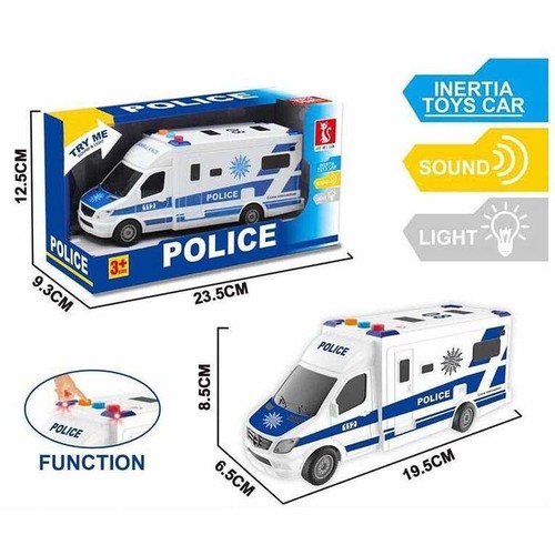 POLICE AMBULANCE-VS2376 - F/P POLICE AMBULANCE WITH LIGHT AND SOUND FOR 3+ AGES
