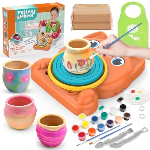 CLAY MACHINE-VS2330 - COMPLETE POTTERY PAINTING KIT FOR 6+ AGES