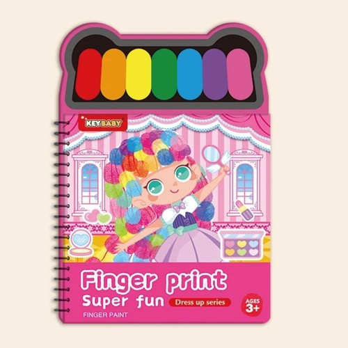 FINGER PAINT BOOK-HK24567 - COLORING BOOK WITH WATER PAINT PALETTE KIDS EDUCATIONAL FOR 3+ AGES