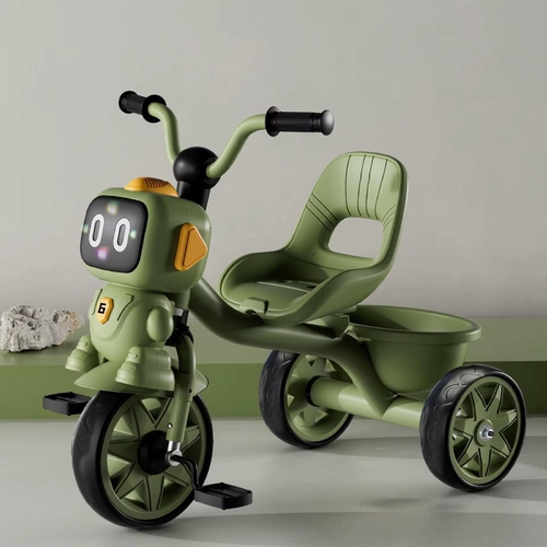 KIDS TRICYCLE-1688 (506) - toddler toys tricycle for kids 2-5 years- balance bike with light and music ,strong steel frame, kids truicycle with 3 wheels and back storage basket