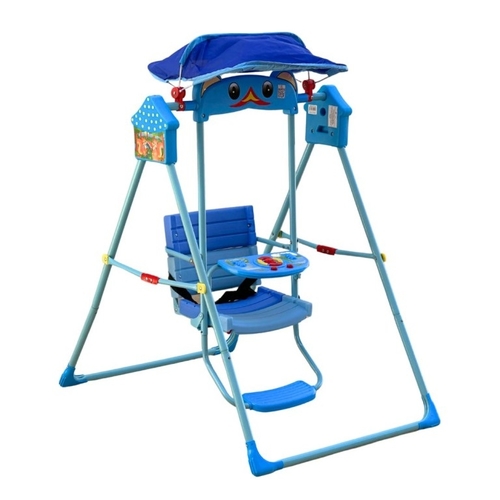 KIDS SWING SET-104 - Derfa with music  and lighting Seat belt for child safety Easy to stack and store Light weight and can be moved anywhere It can be used as a baby dining chair after removing the dashboard Suitable for children from six months to five years old