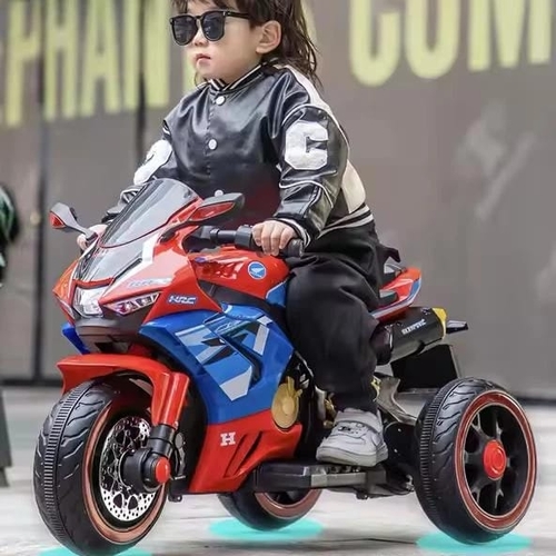 UNISEX MOTORCYCLE-609 - UNISEX ELECTRIC RIDE-ON TOY MOTORCYCLE FOR KIDS 2-8 YEARS MOTORCYCLE 3-WHEEL  6V