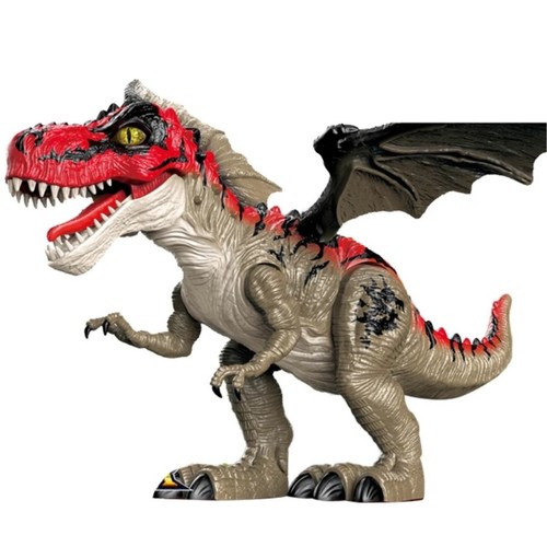 DINOSAUR-VS2180 - Electric Walking Light And Sound Dinosaur(3+) Introducing Electric Walking and Sound Dinosaur. An awesome-inspiringthat comes to life with captivating realism. This magnificient creation features the incredible ability to walk, immersing you in the Jurassic era as it moves with lifelike precision. To enhance its authenticity, it boasts mesmerizing light effects that illuminate its eyes, instantly transporting you to a prehistoric world. But that's not all, prepare to be amazed by the dynamic sound effects that accompany its every move, further enhancing the experience. The roars and footsteps of this dinosaur toy make it feel like a true companion. It's a toy that sparks imagination and adventure, bringing the thrill of the dinosaur age right into your hands. It provides endless hours of fun and entertainment It is good to improve imagination and creativity Perfect for developing kid's imagination and manual dexterity It helps improving motor skills, hand-eye coordination