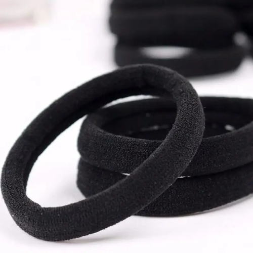 HAIR TIE - 6 pcs black hair ties  stretchy and durable hair bands, suitable for ponytail