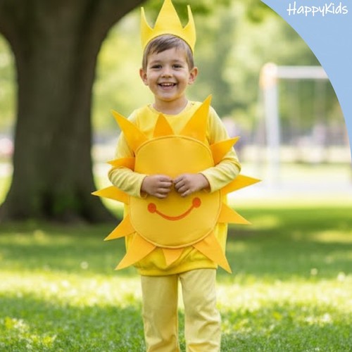COS179/Sun costume - Sun costume  Includes Jumpsuit tunic and headpiece  S - 3\4 yrs M- 5\7 yrs L- 8\10 yrs XL- 11\14 yrs