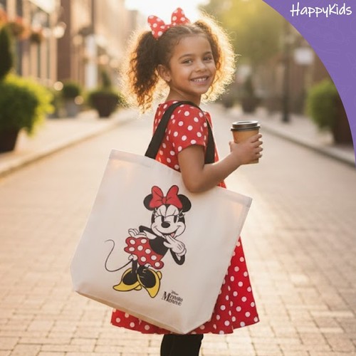 TOTE BAG-2W40902 - MINNIE MOUSE TOTE BAG HAND WASH ONLY DO NOT BLEACH DO NOT IRON DO NOT DRY CLEAN DO NOT TUMBLER DRY SIZE : LARGE SIZE           LENGHT: 43CM           WIDTH: 45CM