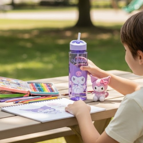 WATER BOTTLE-BTS5127 - KUROMI WATER BOTTLE FOR KIDS 750ML BOTTLE 5127