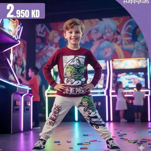 COTTON PAJAMA/W23-BOYPJSET17 - Children's Pajama Two pieces of cotton pajama for children