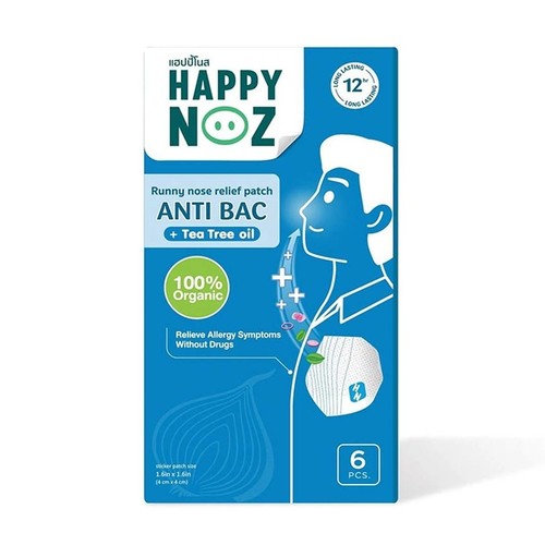 HAPPY NOZ ANTI BAC - Happy Noz Anti-Bacteria with Tea Tree Oil (For Adults) – 6 Patch