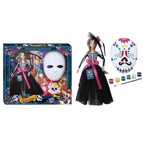 DOLL EMILY-VS0512 - 11.5 inch doll emily halloween doll pack with coloring mask for 3+ages