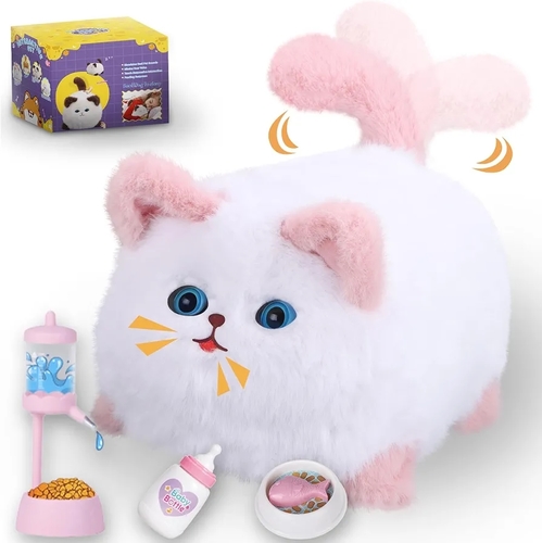WINKING CAT-VS2183 - Interactive fat cat plush,kawaii cat plushies toy,weighted stuffed animals,christmas birthday gifts for kids boys girls
for 3+ ages