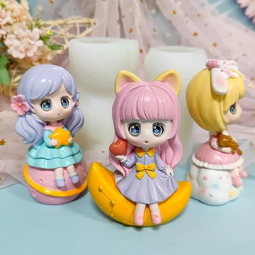 COLOURED DRAWING-VS2321 - Girl Shaped Silicone Fondant Molds Cake Decorating Tools Candy Cake Clay Mold Chocolate Gumpaste Molds For Baking
For 6+ ages