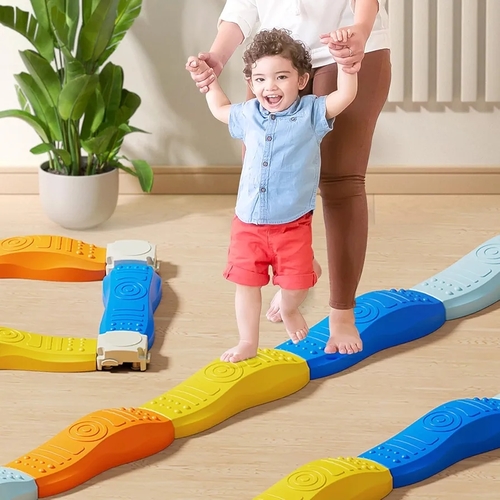 BALANCE TACTILE BOARD-VS2324 - SENSORY PATH FOR CHILDREN BALANCE STONES FOR BALANCE TRAINING 4 PCS BALANCE TRAINING A SET OF BALANCING STONES IS A TOY THAT SUPPORTS YOUR CHILD'S DEVELOPMENT .IT PRIMARILY HELPS IMPROVE BALANCE AND COORDINATION SKILLS. CHILDREN LEARN TO CONTROL THEIR BODIES AND DEVELOP SELF-CONFIDENCE. THE TRACK ELEMENTS ARE COLORED TO ENCOURAGE PLAY AND STIMULATE YOUR CHILD.BY JUMPING AND WALKING ON THE STONES,CHILDREN LEARN TO JUDGE DISTANCE AND HEIGHT,AND DEVELOP MOTOR COORDINATION,BALANCE,AND SPATIAL AWARENESS. THE STONES IS MADE OF SOLID,STRONG PLASTIC,MAKING THEM SAFE FOR YOUR CHILD.THEY ALSO FEATURE NON-SLIP PADS FOR STABILITY.THE ENTIRE SET IS LIGHTWEIGHT ,MAKING IT EASY TO TRANSPORT AND STORE AWAY AFTER PLAYTIME. FOR 3+ AGES