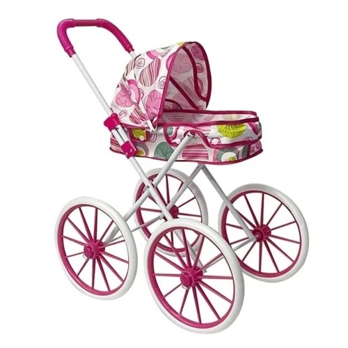 TROLLEY PINK-VS2417 - Baby stroller, foldable, with large wheels and removable sun canopy, from 3 years old
