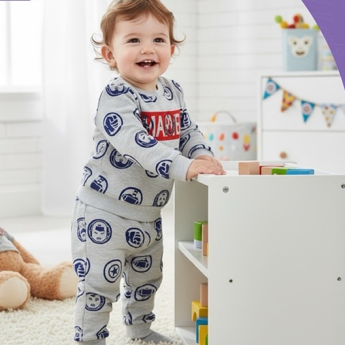 INFANT BOYS JOG SET/W21-LLMV-B03 - MARVEL T/SUIT INFANT BOYS JOG SET