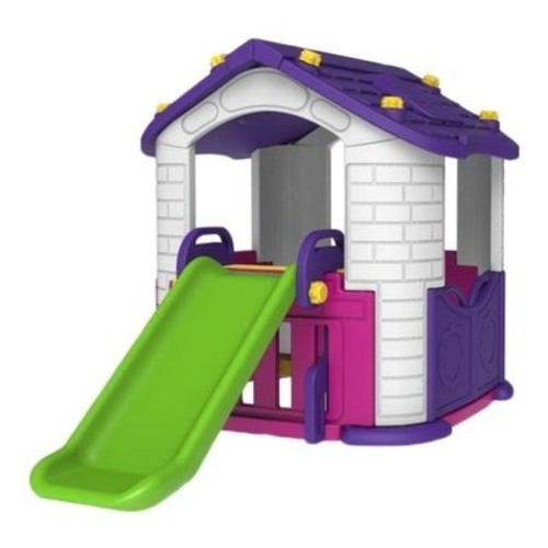 KIDS PLAYHOUSE+SLIDE/CHD-801P - Easy assembly and good durability by using FLOWER NUT.Made of high-quality safe plastic with UV protection.It has wide doors that open to both sides that you can assemble at the desired place.You can install at your desired place, and it has a separable slide.Size/Weight&nbsp;1930 X 1080 X 1190 (mm) / 19.6kg