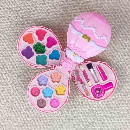 Makeup Set-VS2526 - Non-toxic kids' makeup set - 4-piece princess hot air balloon cosmetic box for girls, ages 3-7 - birthday gift & toy: transform your little one into a beautiful princess!