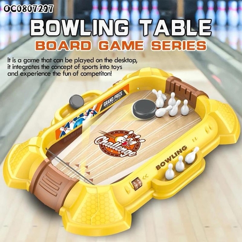 VS2546 BOWLING TABLE SET - It is a classic toy suitable for various age groups, often recommended for children aged 3 and up. It provides indoor entertainment, can be used for quick office breaks, and helps enhance hand-eye coordination, focus, and aim.