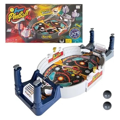 VS2643 PINBALL TABLE GAME - Joyful Battle Sport Game Super Pinball is an exciting, action-packed pinball game designed for fun, competitive play. Players launch small balls and aim to hit targets or score points by interacting with various mechanisms on the pinball machine. The 