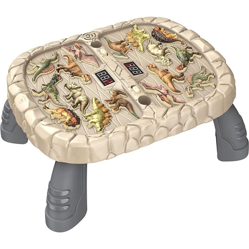 Whack A Mole-1251(VA250058) - Multilingual whack a mole game table toddler interactive learning battle dinosaur whack a mole pounding toy with hammer and card for 3+ ages