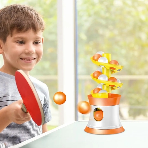 TABLE TENNIS/172C-05 - Ping Pong Robot | Ping Pong Trainer Tennis Ball Shooter with 16 Balls - Table Tennis Automatic Serving Machine Portable Ball Thrower for Kids Beginners