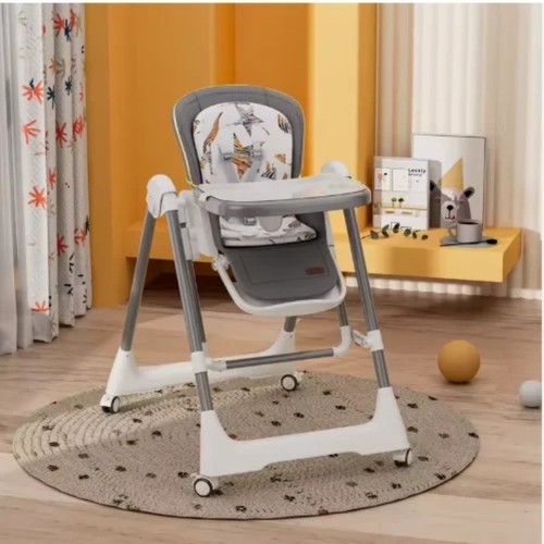 BABY CHAIR/11-3-29436 - The Kidilo 11-3 Baby High Chair with Swing is a practical 2-in-1 design that serves as both a feeding chair and a soothing swing. With adjustable height and recline levels, a dual removable tray, and a secure 5-point harness, it ensures your baby’s comfort and safety from birth up to 3 years.