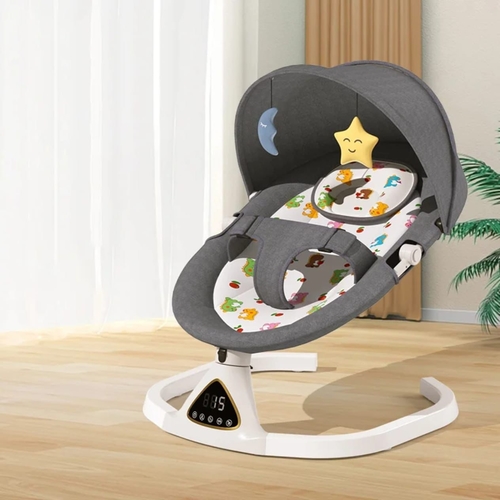 BABY BOUNCER SWING/4549-29034 - 5-in-1 Smart Electric Baby Swing Bouncer – 5-Speed Rocker, Bluetooth Music, Remote Control Timer and Washable Seat for 0 to 12 Months Baby