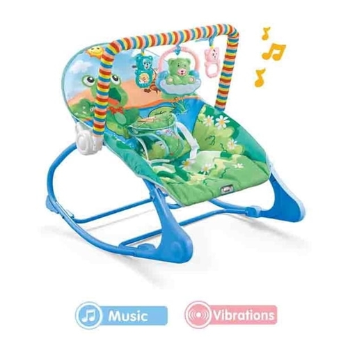 PORTABLE ROCKER-VS1146 - Portable Baby Bouncer Soothing Vibrating Infant Seat Baby Rocking Chair for Max. 18kg/40lbs Babies with Music Hanging Toys Bed Net