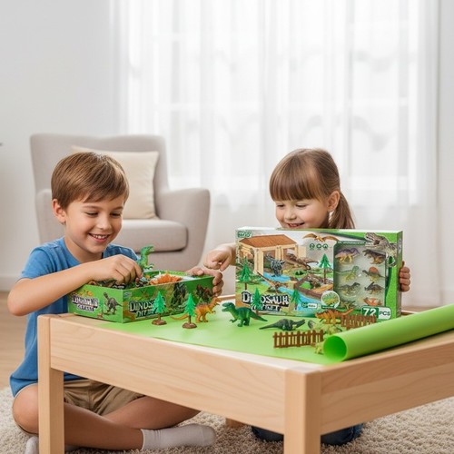DINOSAUR SET-VS2130 - Dinosaur DIY Set 72 pcs For 3+ Ages