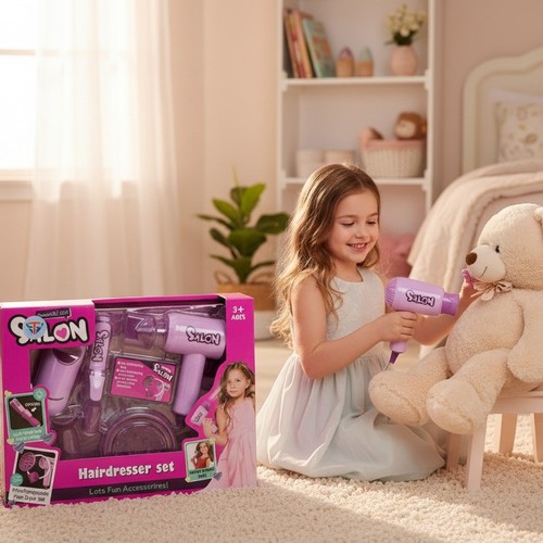 Hairdresser Set-VS2148 - -Fun hairdressing tools -Real Hairdressing experience&nbsp; -More intimate parent child interaction&nbsp; For 3+ Ages