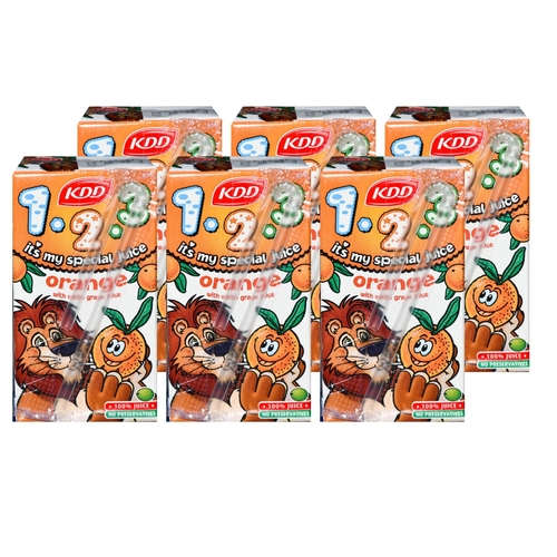 KDD Orange with Grape Juice 6x125ml-OL007