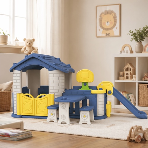PLAY HOUSE / CHD-808BL - HAPPY PLAYHOUSE W/ 3 ACTIVITIES SIZE: 269X143X119