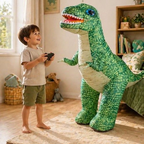 INFLATABLE DINOSAUR/LH-D019 - Inflatable Dinosaur RC Toys with 360° Rotation, Forward & Backward, Kids Dinosaur Walking Toy Gifts