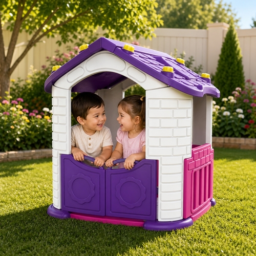 KIDS PLAYHOUSE/CHD-800p - Easy assembly and good durability by using FLOWER NUT.Made of high-quality safe plastic with UV protection.It has wide doors that open to both sides that you can assemble at the desired place.Size/Weight&nbsp;1080 X 1080 X 1190 (mm) / 15.9kg