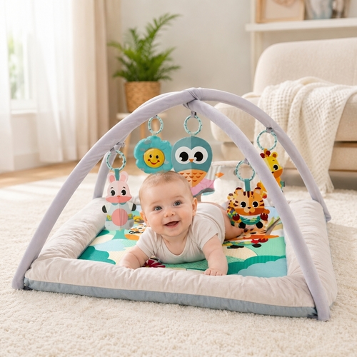 Comfy Delux Gym-VS0566 - Ideal for the first few months
Soft texture
Hanging toys
Bright colors
Spark your baby's curiosity! The Comfy Deluxe Gym is the perfect companion for your little one's first months. With vibrant colors, soft textures, and hanging toys, it will stimulate their senses and encourage their development.