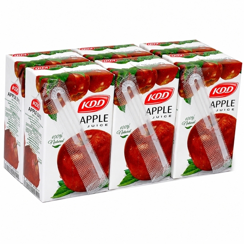 Happy Kids  - KDD Apple Juice-OL076 - KDD Apple Juice 250 ml x 6 Pieces