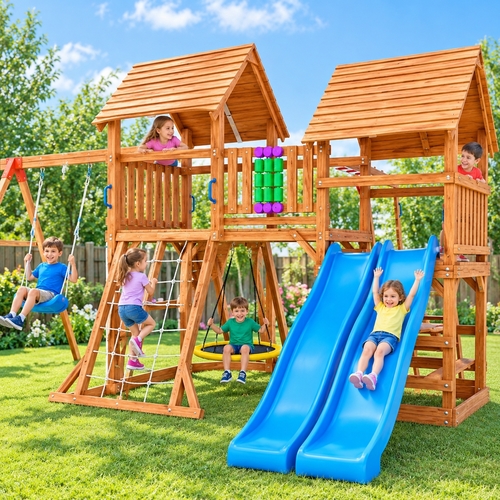 Swing Set with Slide/PL-161