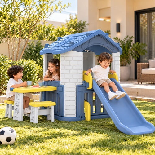 Kids Playhouse with Slide/CHD-805BL