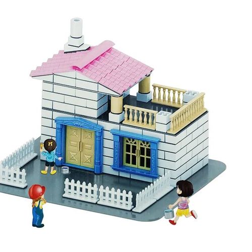 BUILDING BLOCKS/66117-3 - DIY BUILDING BLOCKS TOYS MINI VILA ARCHITECT A SMALL CONTRUCTION SITE FOR 3+ AGES