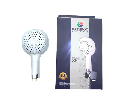 Hand Shower white with hose Bathroy Model BS101 - Hand Shower white with hose Bathroy Model BS101