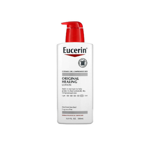 Kardhem - The Original Cure Paint 16.9 fl oz (500 ml) - Eucerin Original Healing Lotion - a rich, long-wearing formula that helps deeply heal extremely dry, compromised skin Enriched with emollients; Leaves a soothing film on skin to lock in moisture Moisturizes to protect and help heal extremely dry and compromised skin Non-comedogenic How to use For best results; Use daily after showering.